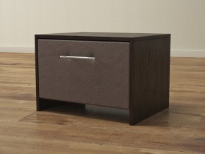 PROxSON Тумба Varna (ЛДСП Венге+экокожа Дуб венге с коричневым) 51x40 в Первоуральске - pervouralsk.ok-mebel.com | фото