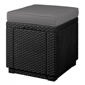 Пуфик Куб с подушкой (Cube with cushion) графит - прохладный серый в Первоуральске - pervouralsk.ok-mebel.com | фото 1