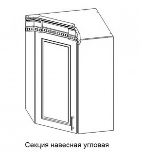 Секция навесная угловая "Верона" (600*600) в Первоуральске - pervouralsk.ok-mebel.com | фото