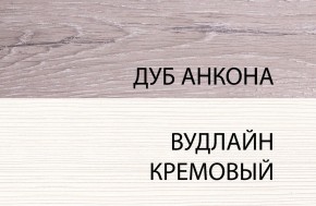 Шкаф 1D, OLIVIA, цвет вудлайн крем/дуб анкона в Первоуральске - pervouralsk.ok-mebel.com | фото 3