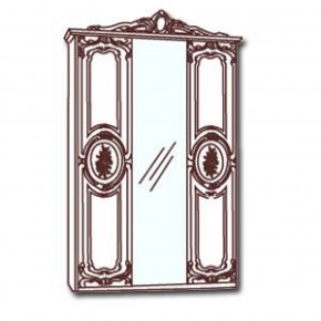 Шкаф 3-х дверный с зеркалами (01.143) Роза (беж) в Первоуральске - pervouralsk.ok-mebel.com | фото