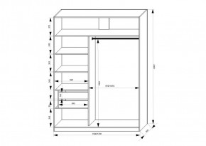 Шкаф-купе 1500 серии NEW CLASSIC K3+K3+B2+PL1 (2 ящика+1 штанга) профиль «Капучино» в Первоуральске - pervouralsk.ok-mebel.com | фото 3