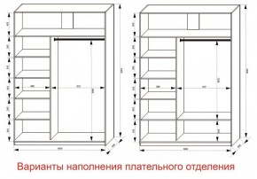 Шкаф-купе 1600 серии SOFT D1+D3+B2+PL1 (2 ящика+1штанга) профиль «Графит» в Первоуральске - pervouralsk.ok-mebel.com | фото 6