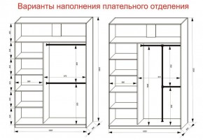 Шкаф-купе 1600 серии SOFT D1+D3+B2+PL1 (2 ящика+1штанга) профиль «Графит» в Первоуральске - pervouralsk.ok-mebel.com | фото 7