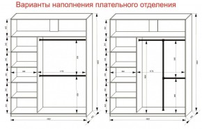 Шкаф-купе 1800 серии SOFT D6+D6+B2+PL3 (2 ящика+2штанги) профиль «Капучино» в Первоуральске - pervouralsk.ok-mebel.com | фото 8