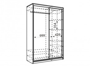 Шкаф-купе Рене 1500 вариант 3 (ЛДСП/Зеркало) в Первоуральске - pervouralsk.ok-mebel.com | фото 2