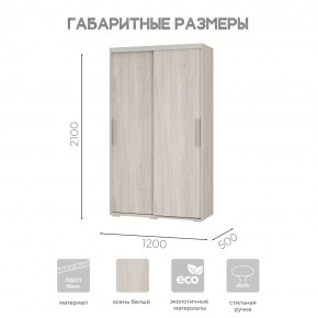 Шкаф-купе ШКК-11 (ясень белый) в Первоуральске - pervouralsk.ok-mebel.com | фото 7