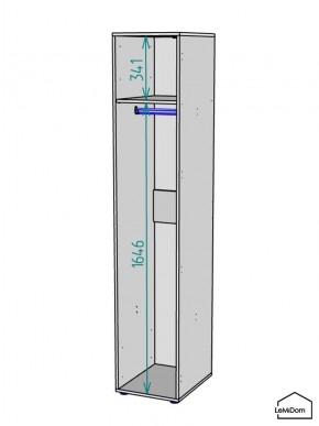 Шкаф Linnea MHR-1 2050х400х510 (Белый-М 11.1.2) в Первоуральске - pervouralsk.ok-mebel.com | фото 3