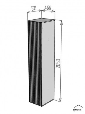 Шкаф Linnea MHR-1-3 2050х400х510 (Белый-М 11.1.1) в Первоуральске - pervouralsk.ok-mebel.com | фото 2