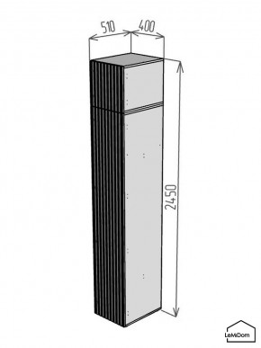 Шкаф с антресолью Linnea MHR-1A-2 2450х400х510 (Белый-М 11.1.2) в Первоуральске - pervouralsk.ok-mebel.com | фото 2