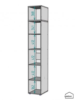 Шкаф с антресолью Linnea MHR-1A-2 2450х400х510 (Белый-М 11.1.2) в Первоуральске - pervouralsk.ok-mebel.com | фото 3