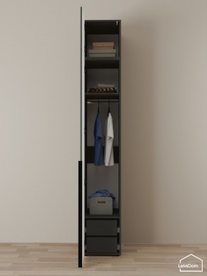 Шкаф с антресолью Linnea MHR-1A-3 2450х400х510 (Графит-М 11.1.25) в Первоуральске - pervouralsk.ok-mebel.com | фото 6