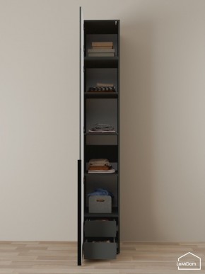 Шкаф с антресолью Linnea MHR-1A-4 2450х400х510 (Графит-М 11.1.25) в Первоуральске - pervouralsk.ok-mebel.com | фото 4
