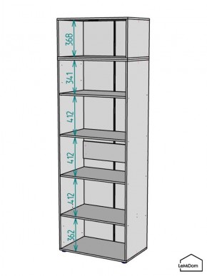 Шкаф с антресолью Linnea MHR-2A-2 2450х800х510 (Белый-М 11.1.1) в Первоуральске - pervouralsk.ok-mebel.com | фото 3