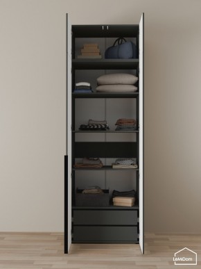 Шкаф с антресолью Linnea MHR-2A-3 2450х800х510 (Графит-М 11.1.25) в Первоуральске - pervouralsk.ok-mebel.com | фото 5