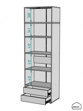 Шкаф с антресолью Linnea MHR-2A-4 2450х800х510 (Белый-М 11.1.1) в Первоуральске - pervouralsk.ok-mebel.com | фото 3