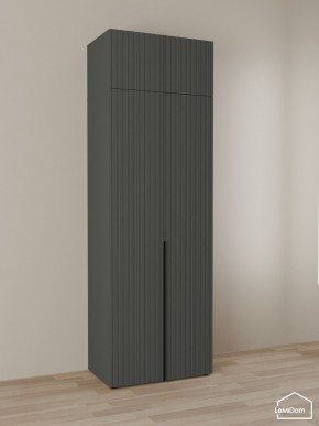 Шкаф с антресолью Linnea MHR-2A-4 2450х800х510 (Графит-М 11.1.25) в Первоуральске - pervouralsk.ok-mebel.com | фото
