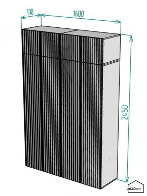Шкаф с антресолью Linnea MHR-4POA-1 2450х1600х510 (Белый-М 11.1.2) в Первоуральске - pervouralsk.ok-mebel.com | фото 2