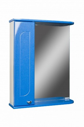 Шкаф-зеркало Радуга Синий металлик 55 левый АЙСБЕРГ (DA1129HZR) в Первоуральске - pervouralsk.ok-mebel.com | фото 1