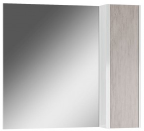Шкаф-зеркало Uno 80 Дуб серый левый/правый Домино (DU1504HZ) в Первоуральске - pervouralsk.ok-mebel.com | фото