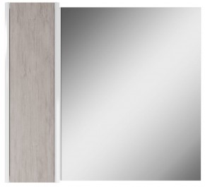 Шкаф-зеркало Uno 80 Дуб серый левый/правый Домино (DU1504HZ) в Первоуральске - pervouralsk.ok-mebel.com | фото 2
