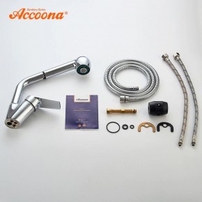 Смеситель для кухни Accoona A5410 с вытягивающейся лейкой в Первоуральске - pervouralsk.ok-mebel.com | фото 3