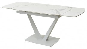 Стол ALATRI 120 GLOSS STATUARIO WHITE SOLID CERAMIC / WHITE, ®DISAUR в Первоуральске - pervouralsk.ok-mebel.com | фото 5
