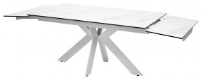 Стол BELLUNO 160 MARBLES KL-99 Белый мрамор матовый, итальянская керамика/ белый каркас, ®DISAUR в Первоуральске - pervouralsk.ok-mebel.com | фото 7