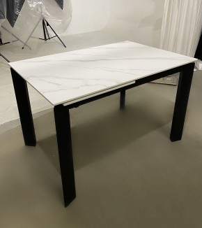 Стол CORNER 120 MATT WHITE MARBLE SOLID CERAMIC / BLACK, ®DISAUR в Первоуральске - pervouralsk.ok-mebel.com | фото 2