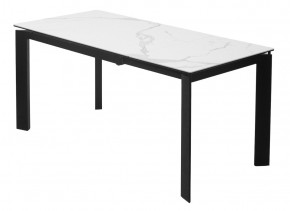 Стол CORNER 120 MATTE STATUARIO Белый мрамор матовый керамика, стекло/ черный каркас, ®DISAUR в Первоуральске - pervouralsk.ok-mebel.com | фото 5