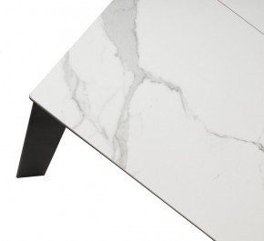 Стол CORNER 120 MATTE STATUARIO Белый мрамор матовый керамика, стекло/ черный каркас, ®DISAUR в Первоуральске - pervouralsk.ok-mebel.com | фото 8