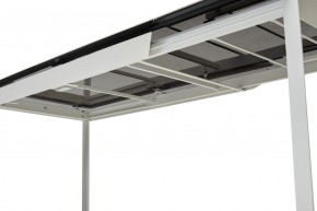 Стол CREMONA 140 HIGH GLOSS STATUARIO Белый мрамор глянцевый, керамика/ белый каркас, ®DISAUR в Первоуральске - pervouralsk.ok-mebel.com | фото 2