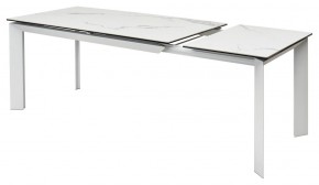 Стол CREMONA 140 HIGH GLOSS STATUARIO Белый мрамор глянцевый, керамика/ белый каркас, ®DISAUR в Первоуральске - pervouralsk.ok-mebel.com | фото 8