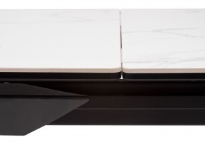 Стол CREMONA 140 HIGH GLOSS STATUARIO Белый мрамор глянцевый, керамика/ черный каркас, ®DISAUR в Первоуральске - pervouralsk.ok-mebel.com | фото 5