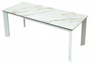 Стол CREMONA 160 KL-188 Контрастный мрамор / белый каркас, ®DISAUR в Первоуральске - pervouralsk.ok-mebel.com | фото 2