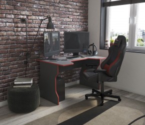 Стол компьютерный ВАРДИГ K1 120x82, антрацит/красный в Первоуральске - pervouralsk.ok-mebel.com | фото 4