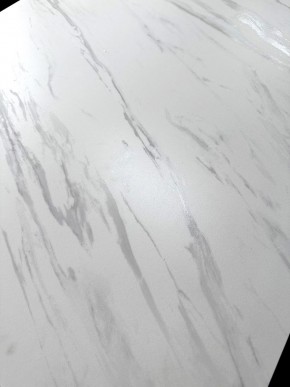 Стол MATERA 160 MARBLES KL-99 Белый мрамор матовый, итальянская керамика/ черный каркас, ®DISAUR в Первоуральске - pervouralsk.ok-mebel.com | фото 3