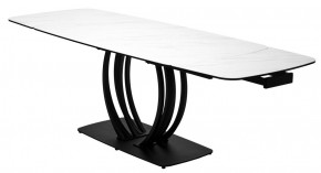 Стол MATERA 160 MARBLES KL-99 Белый мрамор матовый, итальянская керамика/ черный каркас, ®DISAUR в Первоуральске - pervouralsk.ok-mebel.com | фото 8