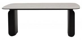 Стол NORD 200 TL-102 Бежевый мрамор, испанская керамика / черный каркас, ®DISAUR в Первоуральске - pervouralsk.ok-mebel.com | фото 4