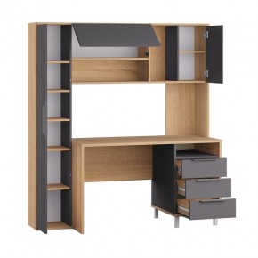 Стол рабочий 12.95 N Комфорт (Дуб сонома, Темно - серый U2601) в Первоуральске - pervouralsk.ok-mebel.com | фото 2