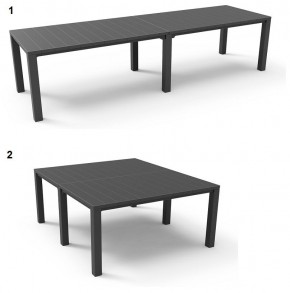 Стол раскладной Джули (Julie Double table 2 configurations) Графит в Первоуральске - pervouralsk.ok-mebel.com | фото
