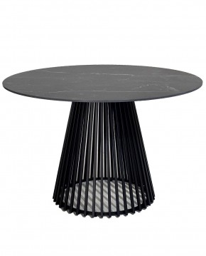 Стол TERNI 120 MATT BLACK MARBLE SOLID CERAMIC Черный мрамор матовый, керамика /Черн.каркас, ®DISAUR в Первоуральске - pervouralsk.ok-mebel.com | фото 3