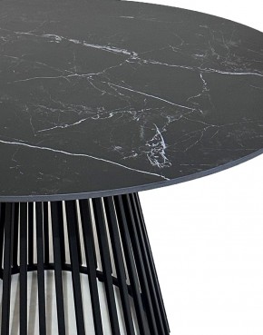 Стол TERNI 120 MATT BLACK MARBLE SOLID CERAMIC Черный мрамор матовый, керамика /Черн.каркас, ®DISAUR в Первоуральске - pervouralsk.ok-mebel.com | фото 4