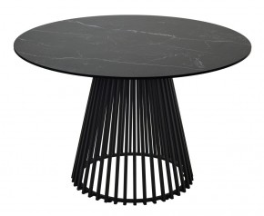 Стол TERNI 120 MATT BLACK MARBLE SOLID CERAMIC Черный мрамор матовый, керамика /Черн.каркас, ®DISAUR в Первоуральске - pervouralsk.ok-mebel.com | фото 8
