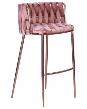 Стул барный DOBRIN EMMA ROSE GOLD, розовый велюр (VF-10) в Первоуральске - pervouralsk.ok-mebel.com | фото 2