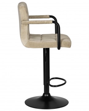 Стул барный DOBRIN KRUGER ARM BLACK, бежевый вельвет (LAR-E2041-04) в Первоуральске - pervouralsk.ok-mebel.com | фото 3