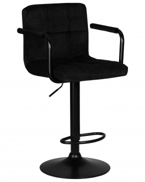 Стул барный DOBRIN KRUGER ARM BLACK, черный вельвет (LAR-E2041-52) в Первоуральске - pervouralsk.ok-mebel.com | фото