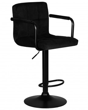 Стул барный DOBRIN KRUGER ARM BLACK, черный вельвет (LAR-E2041-52) в Первоуральске - pervouralsk.ok-mebel.com | фото 2