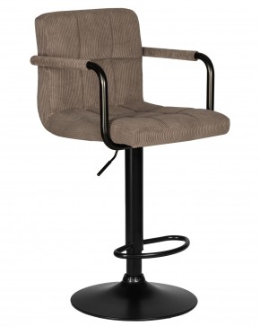 Стул барный DOBRIN KRUGER ARM BLACK, какао вельвет (LAR-E2041-05) в Первоуральске - pervouralsk.ok-mebel.com | фото 2