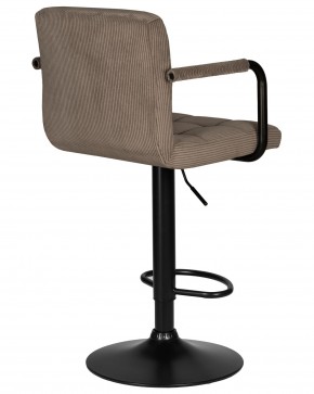 Стул барный DOBRIN KRUGER ARM BLACK, какао вельвет (LAR-E2041-05) в Первоуральске - pervouralsk.ok-mebel.com | фото 4